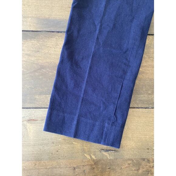 J Crew Martie Pants Size 8 Navy Career Straight Leg Chino BI STretch Cotton - Picture 2 of 8